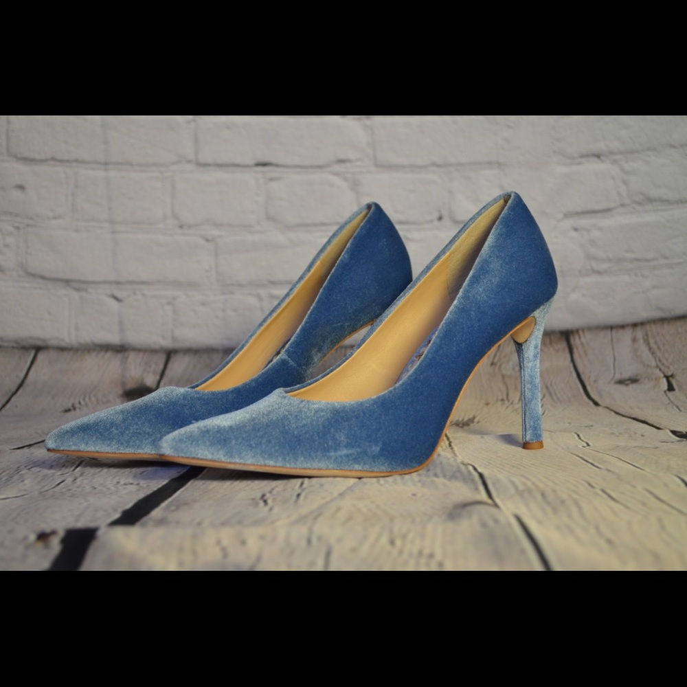 Antonio Melani Shoes Nicola Bathie X Antonio Melani Light Blue Velvet pumps